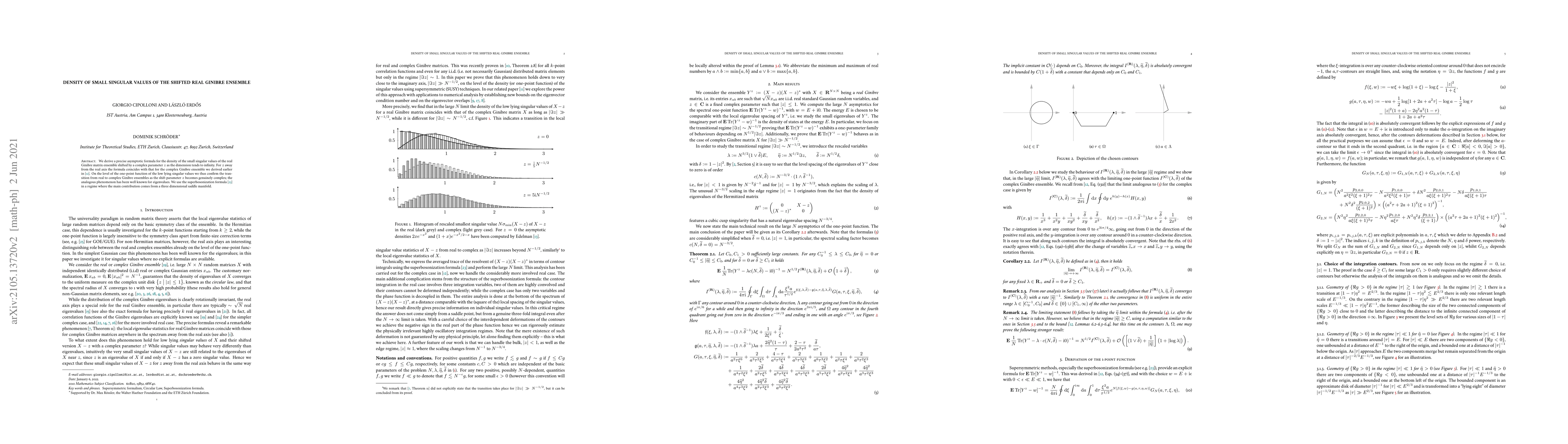 Thumbnail for Density of small singular values of the shifted real Ginibre ensemble