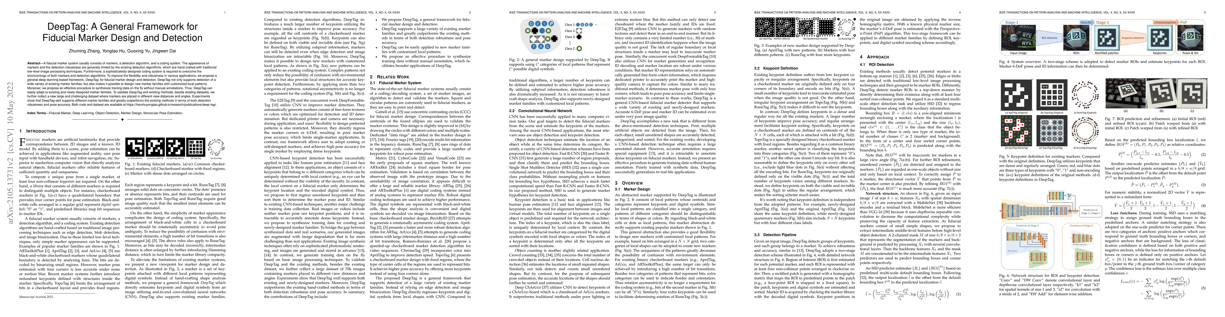 Thumbnail for DeepTag: A General Framework for Fiducial Marker Design and Detection