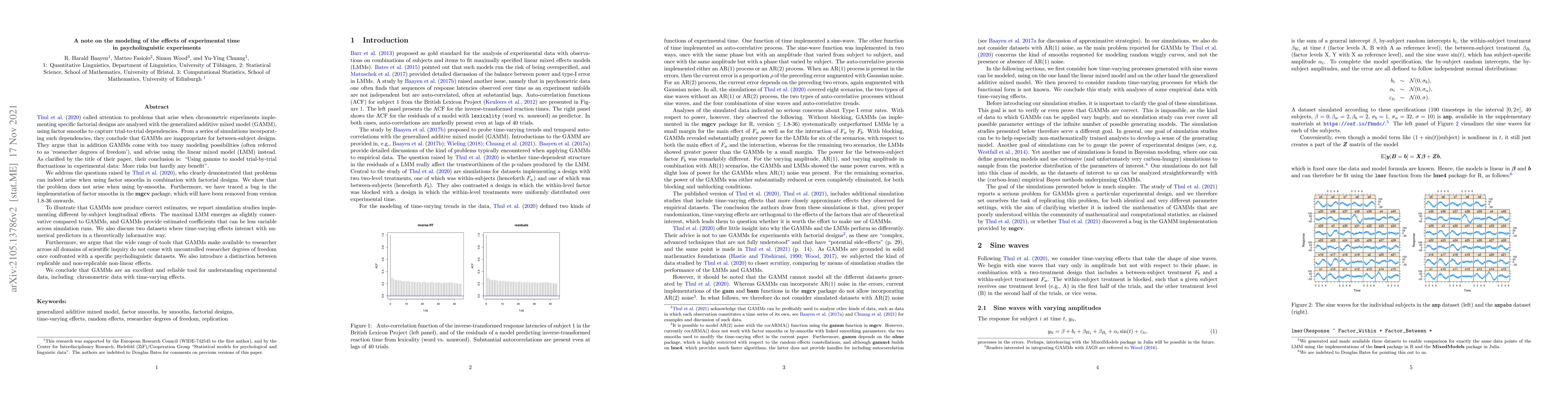 Thumbnail for A note on the modeling of the effects of experimental time in
  psycholinguistic experiments