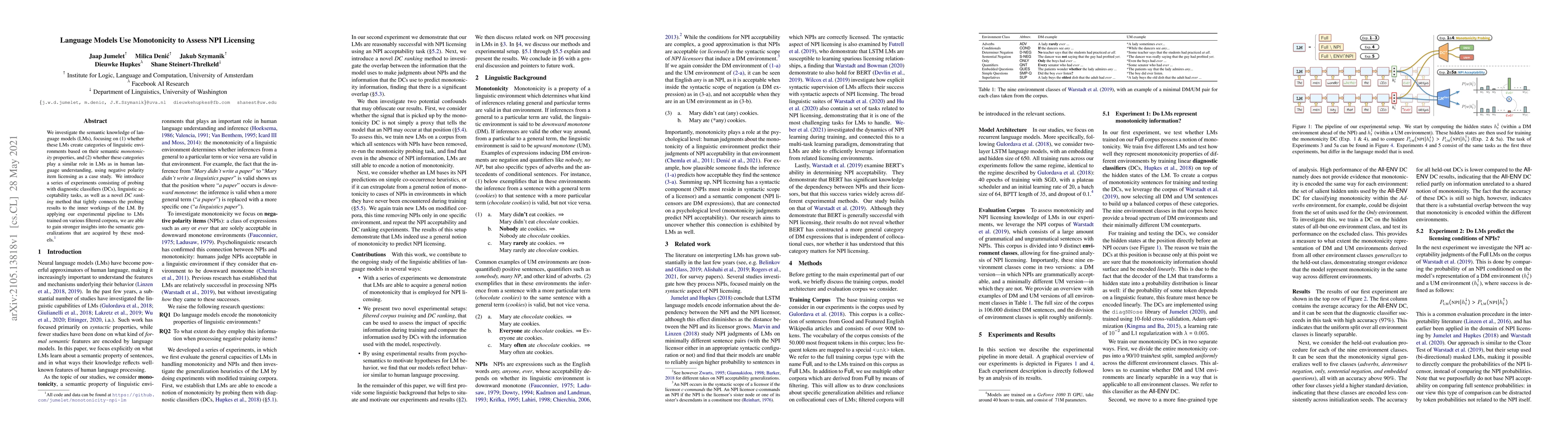 Thumbnail for Language Models Use Monotonicity to Assess NPI Licensing