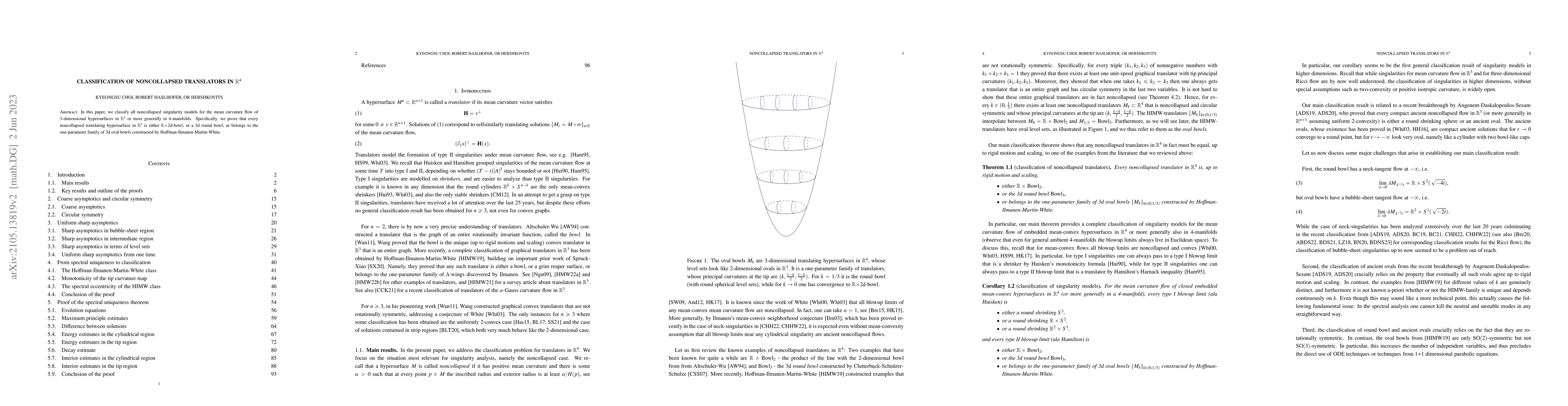 Thumbnail for Classification of noncollapsed translators in $\mathbb{R}^4$