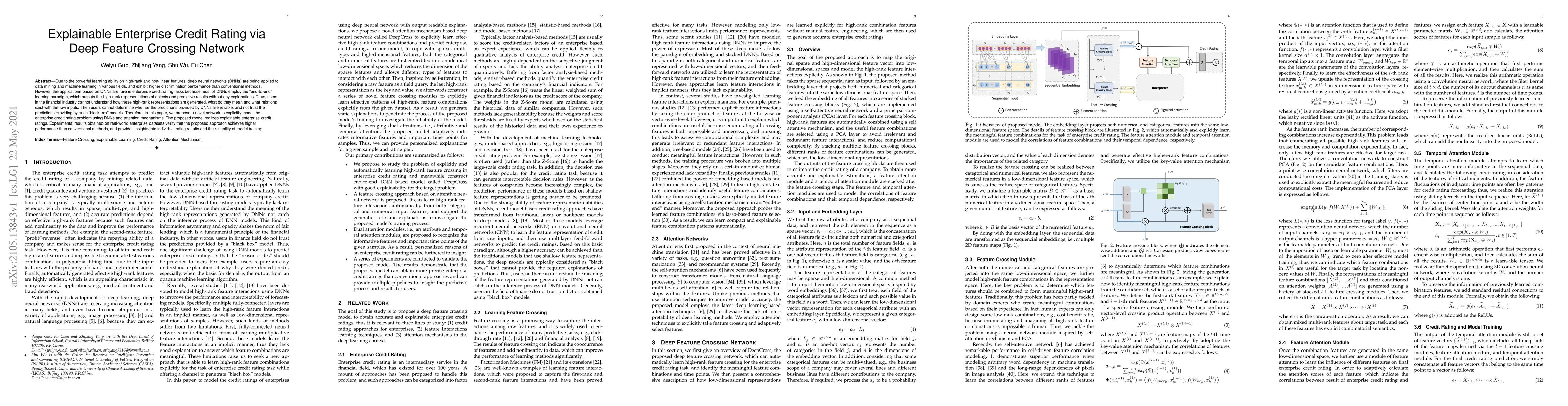 Thumbnail for Explainable Enterprise Credit Rating via Deep Feature Crossing Network