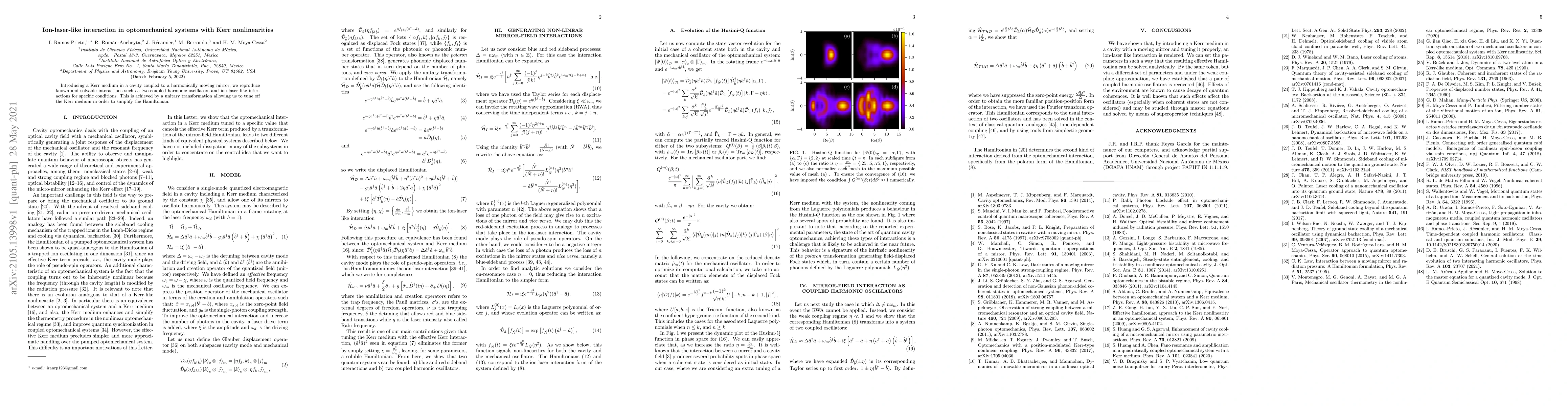 Thumbnail for Ion-laser-like interaction in optomechanical systems with Kerr
  nonlinearities
