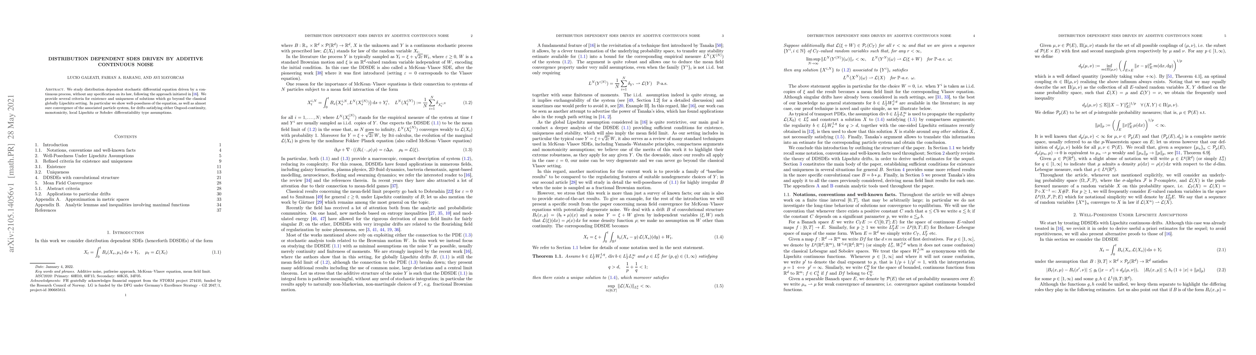 Thumbnail for Distribution dependent SDEs driven by additive continuous noise