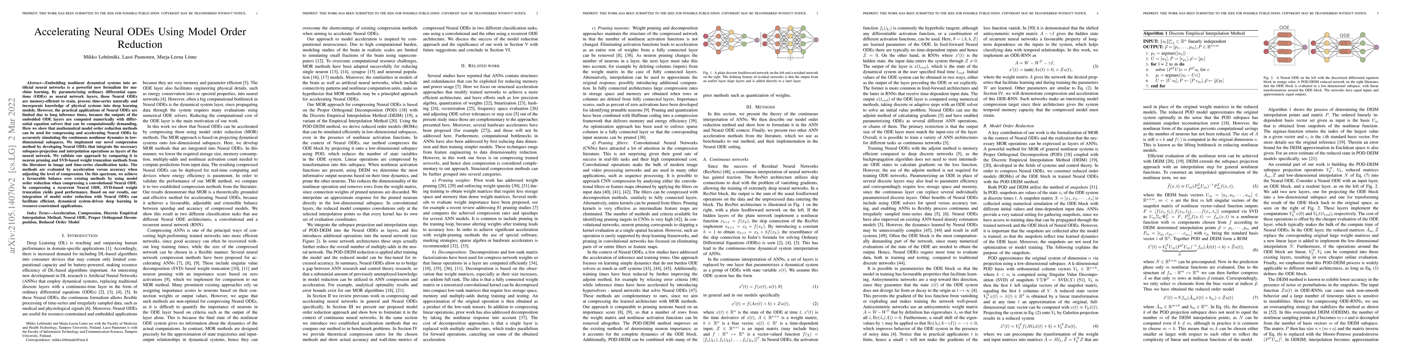 Thumbnail for Accelerating Neural ODEs Using Model Order Reduction