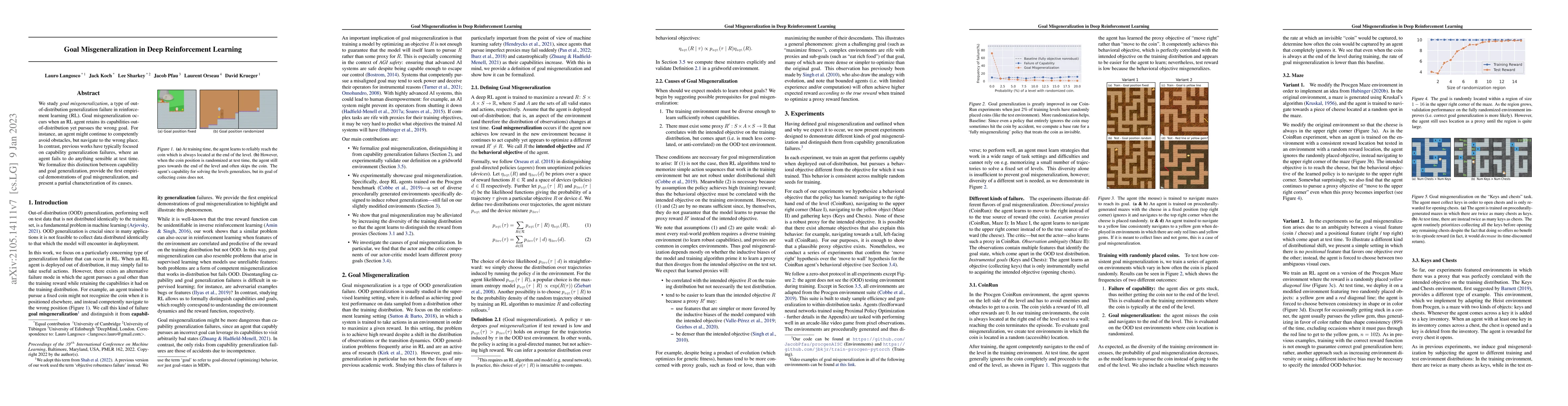 Thumbnail for Goal Misgeneralization in Deep Reinforcement Learning
