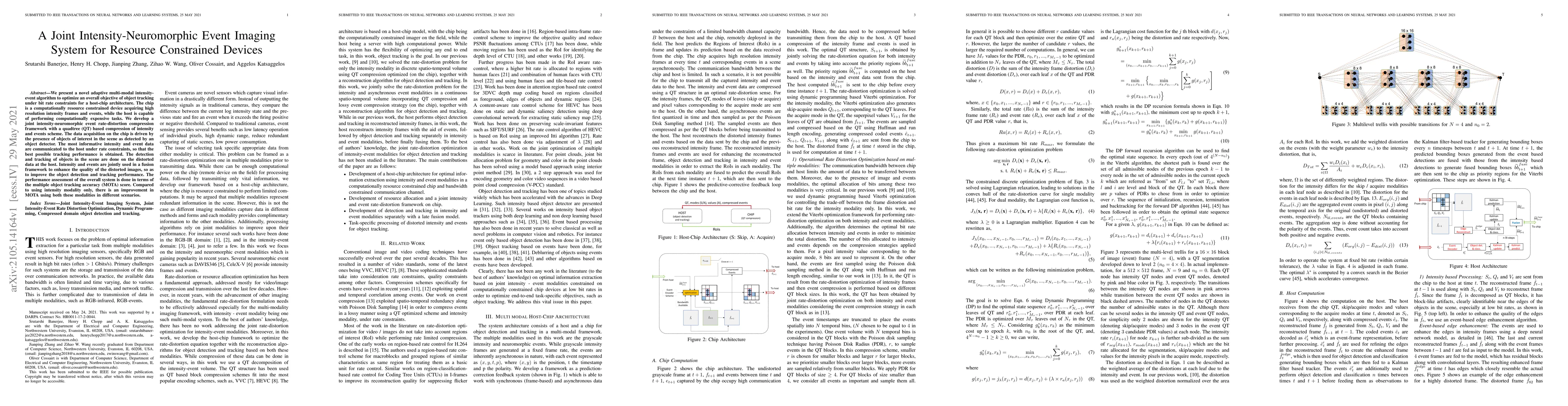 Thumbnail for A Joint Intensity-Neuromorphic Event Imaging System for Resource
  Constrained Devices