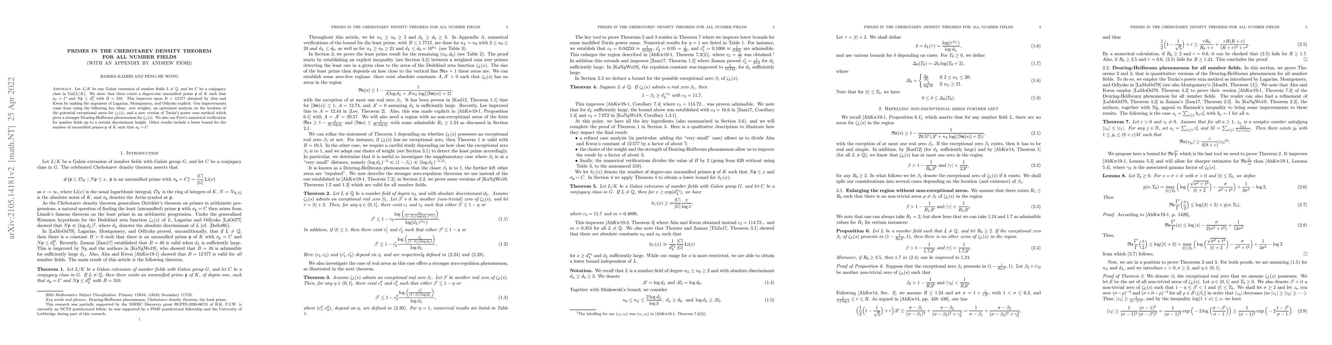 Thumbnail for Primes in the Chebotarev density theorem for all number fields