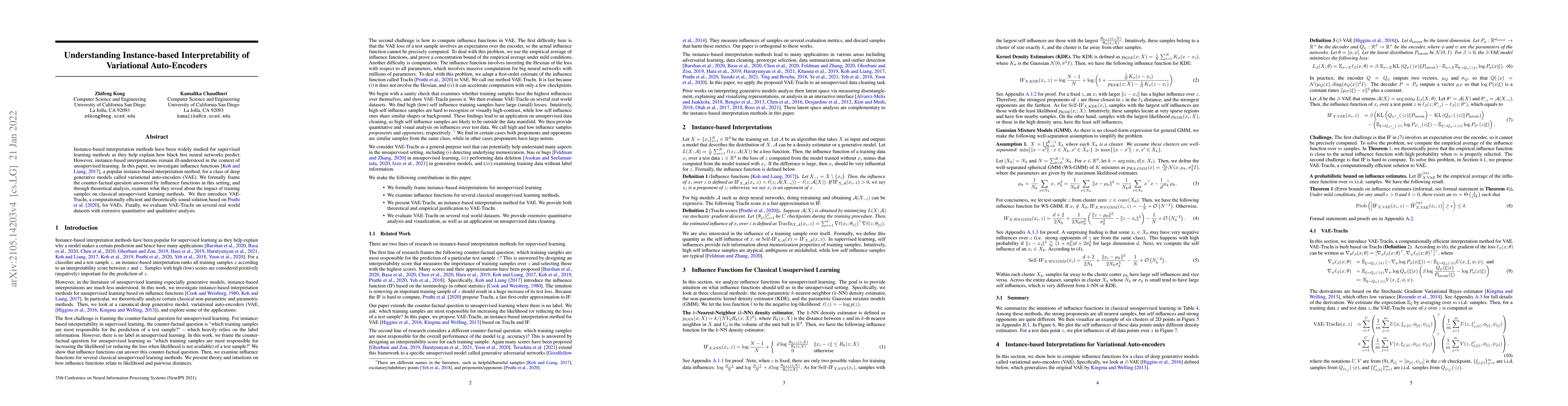 Thumbnail for Understanding Instance-based Interpretability of Variational
  Auto-Encoders