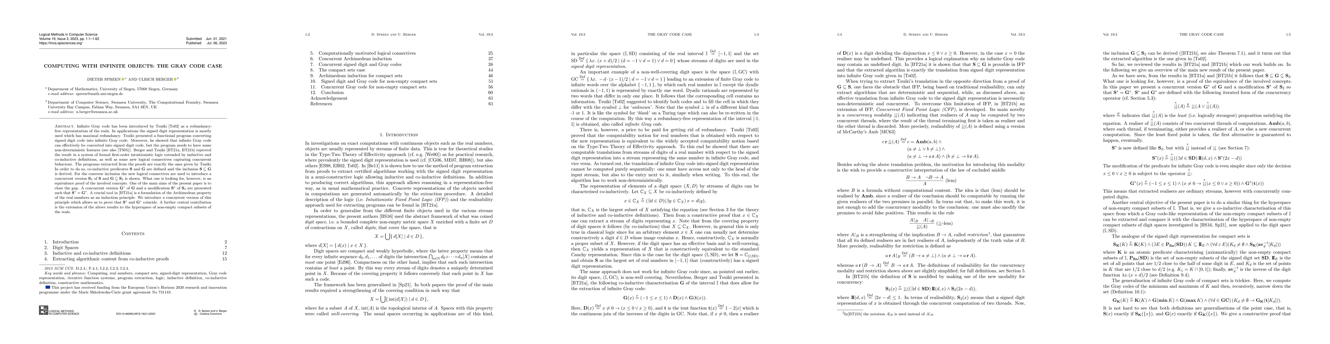 Thumbnail for Computing with Infinite Objects: the Gray Code Case