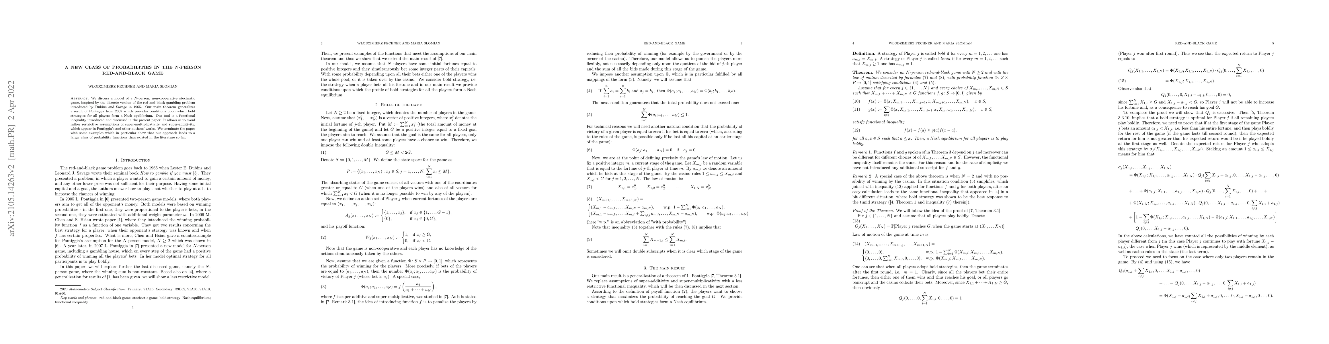 Thumbnail for A new class of probabilities in the n-person red-and-black game