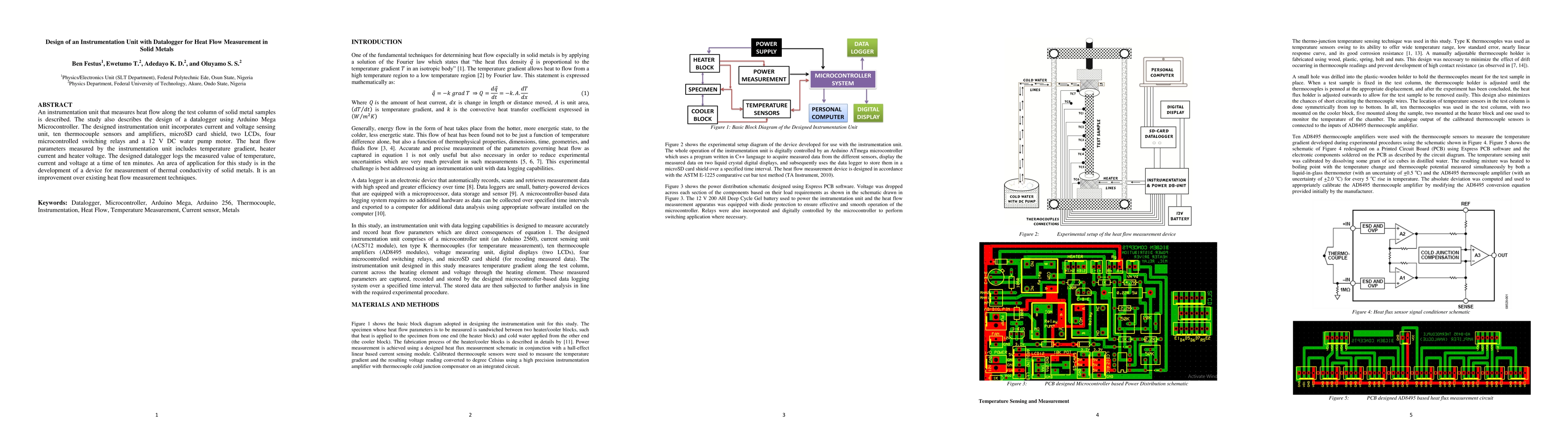 Thumbnail for Design of an Instrumentation Unit with Datalogger for Heat Flow
  Measurement in Solid Metals
