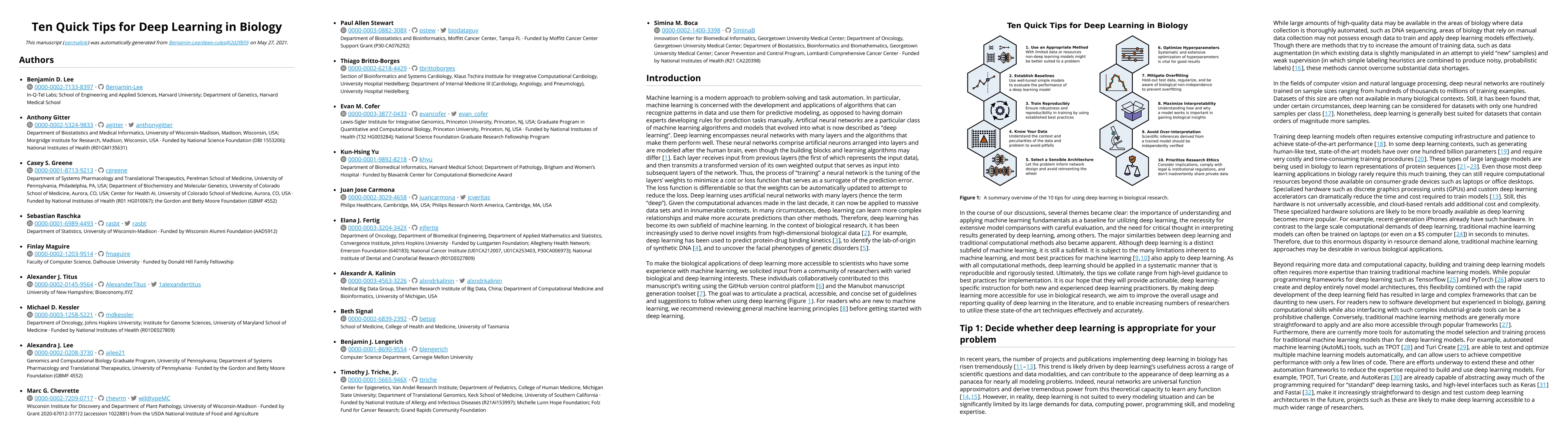 Thumbnail for Ten Quick Tips for Deep Learning in Biology