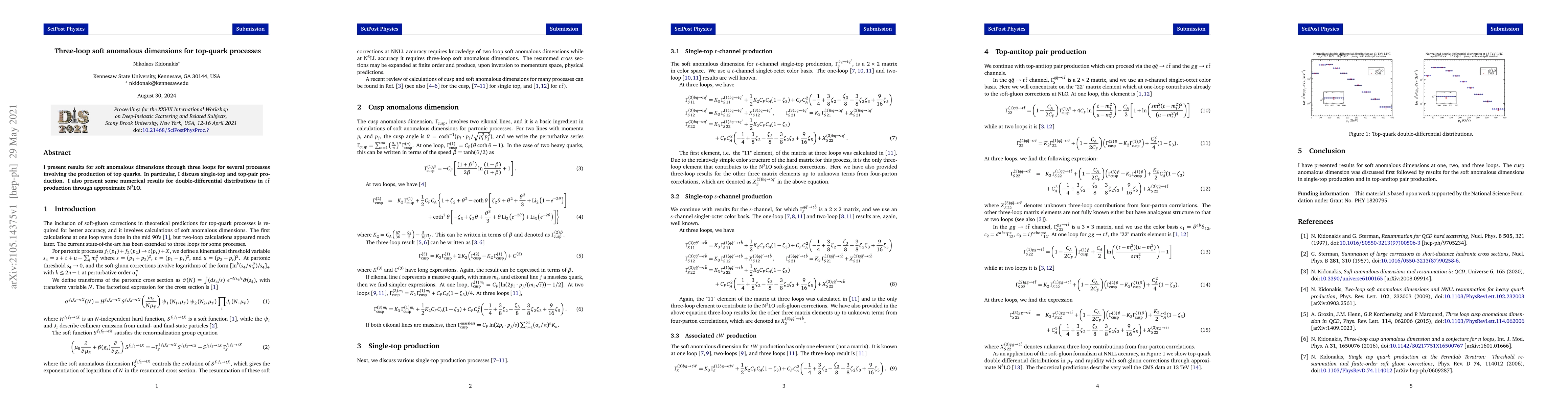 Thumbnail for Three-loop soft anomalous dimensions for top-quark processes