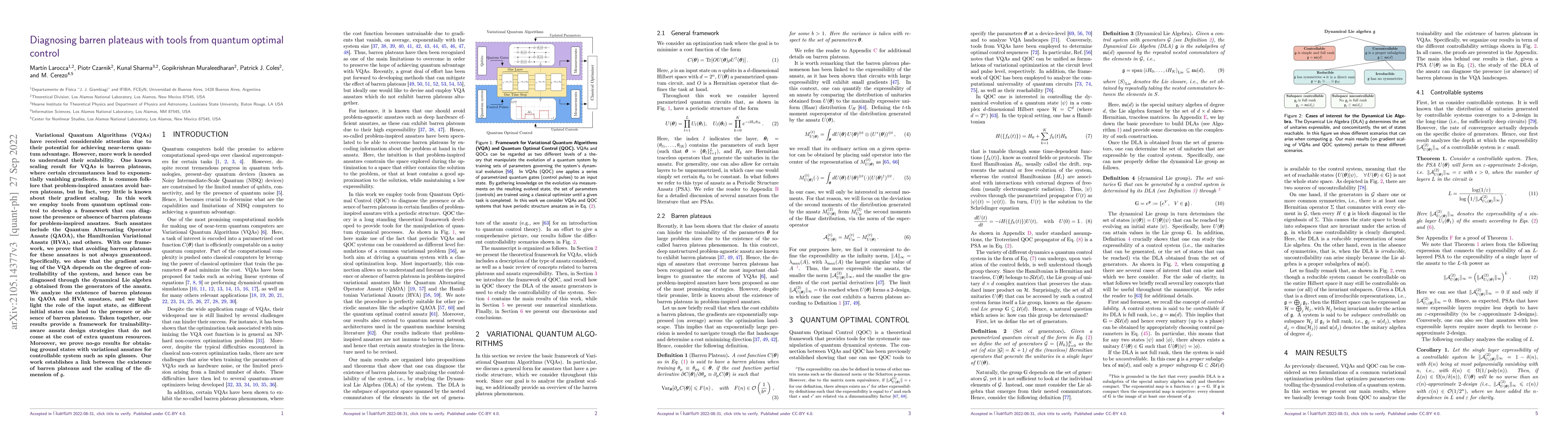 Thumbnail for Diagnosing Barren Plateaus with Tools from Quantum Optimal Control