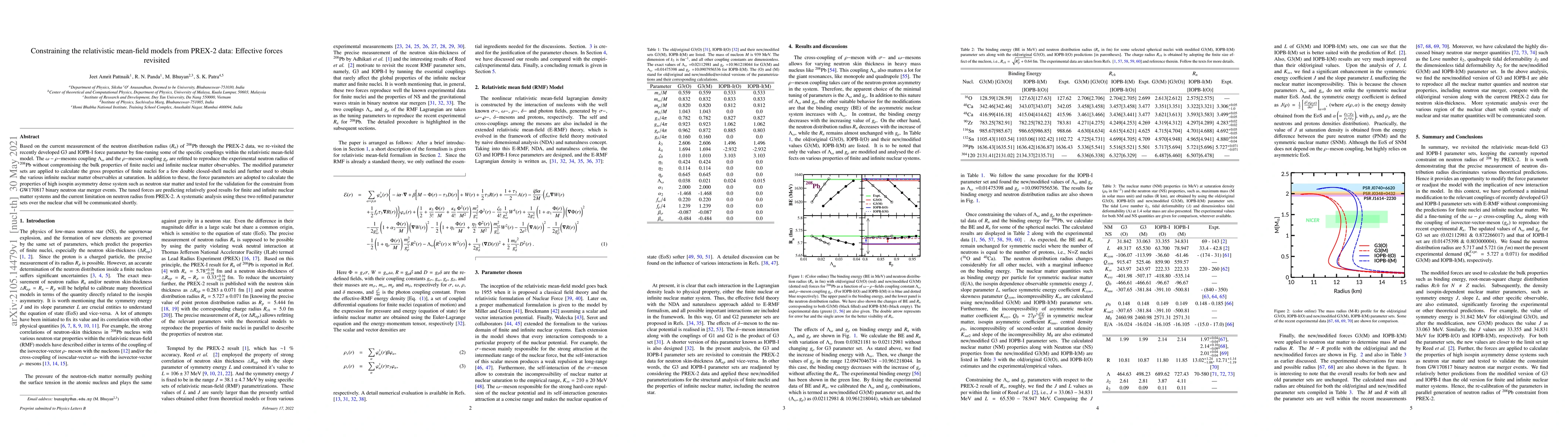Thumbnail for Constraining the relativistic mean-field models from PREX-2 data:
  Effective forces revisited