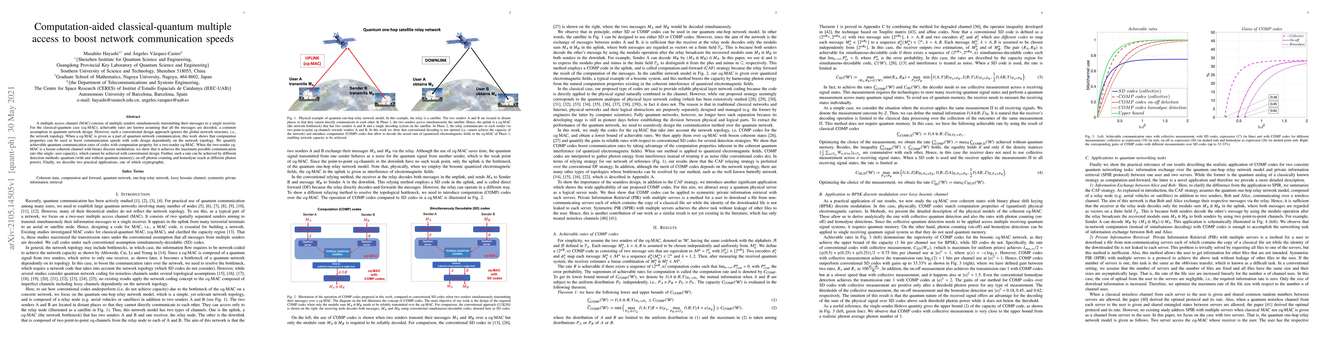 Thumbnail for Computation-aided classical-quantum multiple access to boost network
  communication speeds