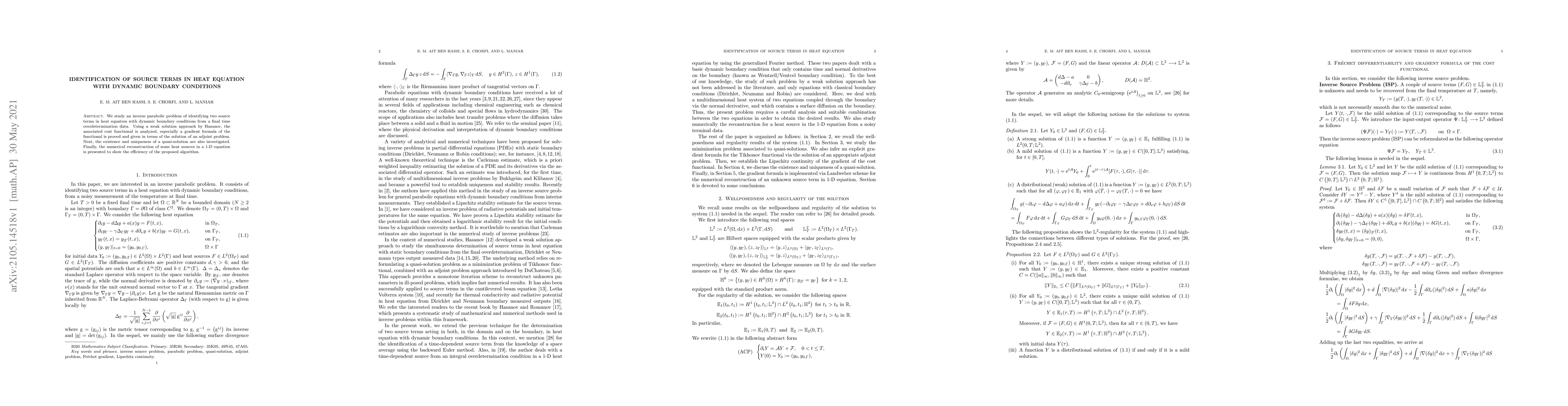 Thumbnail for Identification of source terms in heat equation with dynamic boundary
  conditions