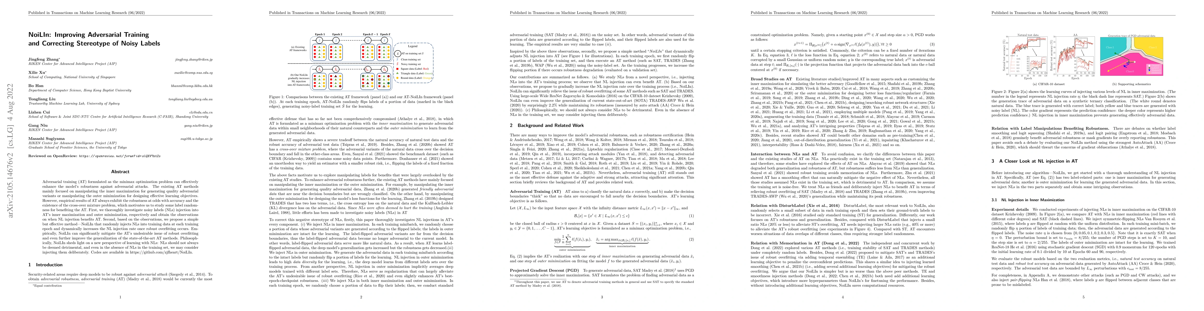 Thumbnail for NoiLIn: Improving Adversarial Training and Correcting Stereotype of
  Noisy Labels