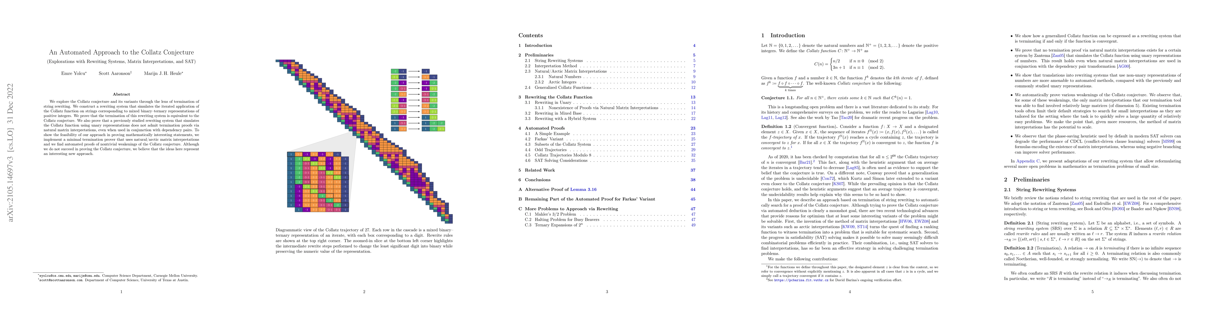 Thumbnail for An Automated Approach to the Collatz Conjecture