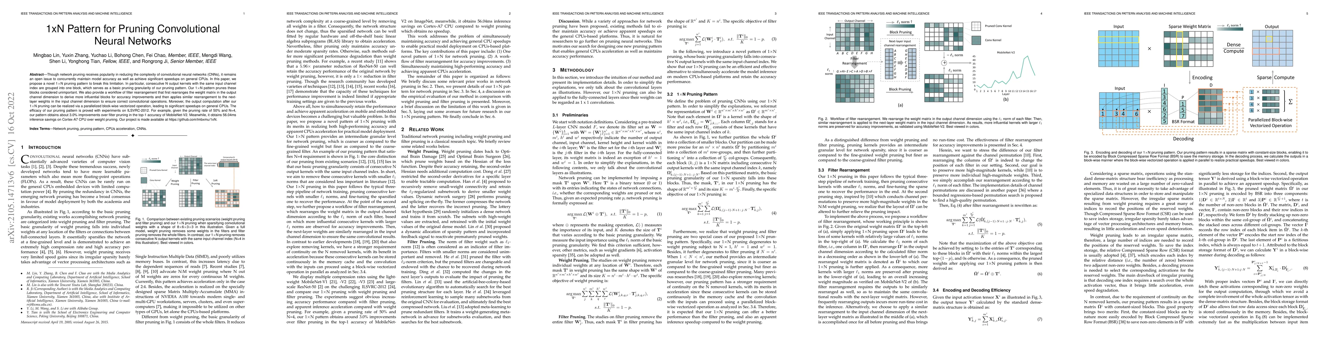 Thumbnail for 1xN Pattern for Pruning Convolutional Neural Networks