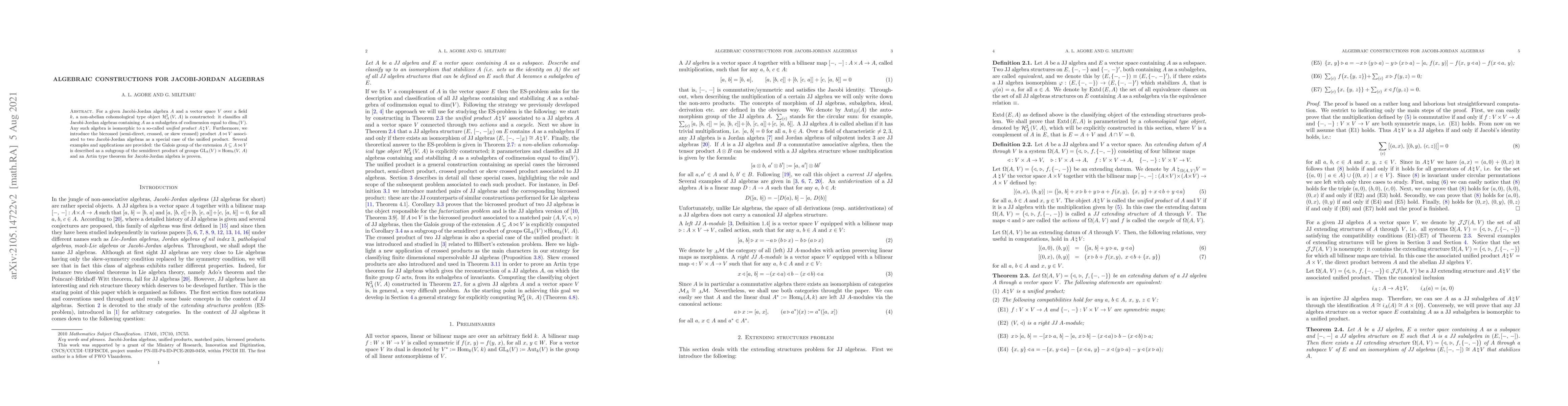 Thumbnail for Algebraic constructions for Jacobi-Jordan algebras