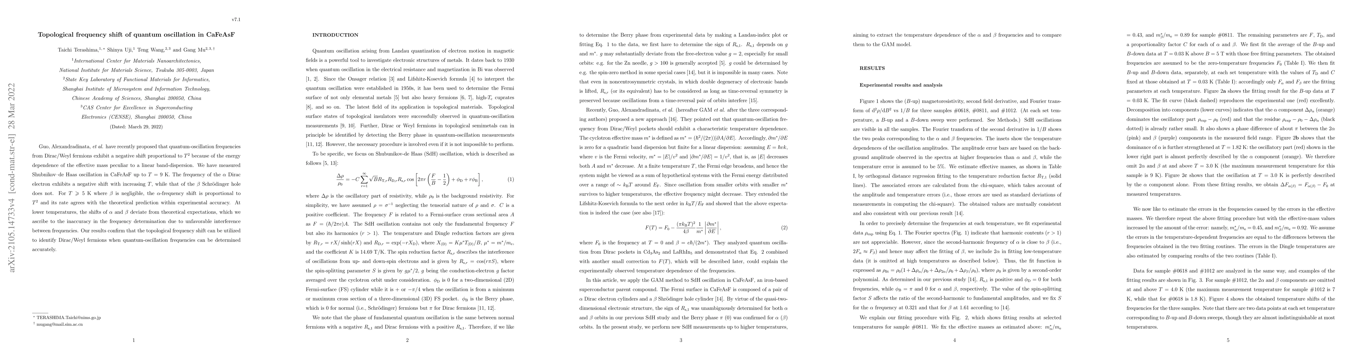Thumbnail for Topological frequency shift of quantum oscillation in CaFeAsF