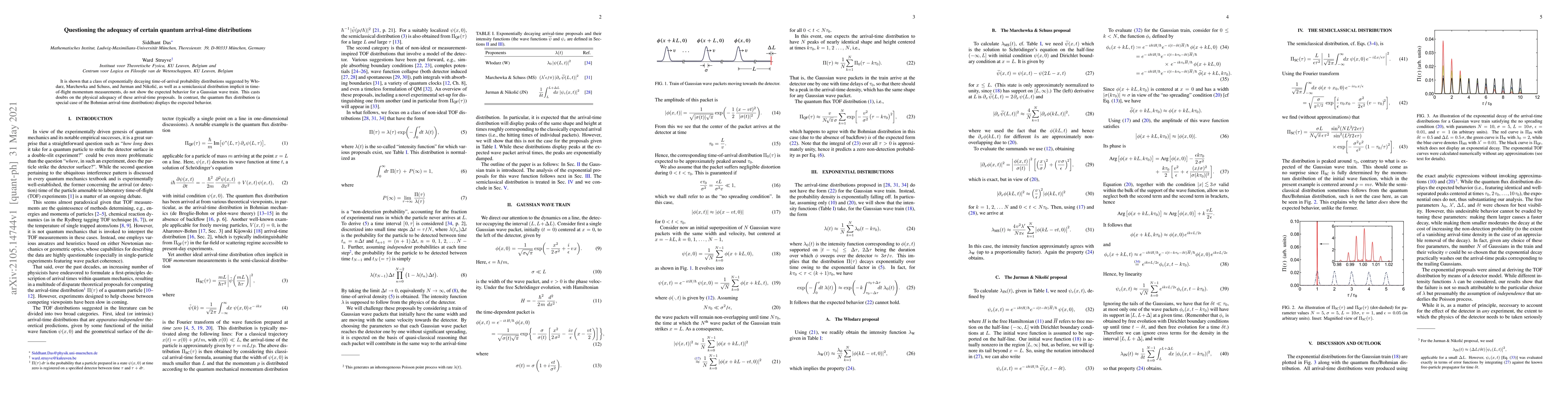 Thumbnail for Questioning the adequacy of certain quantum arrival-time distributions
