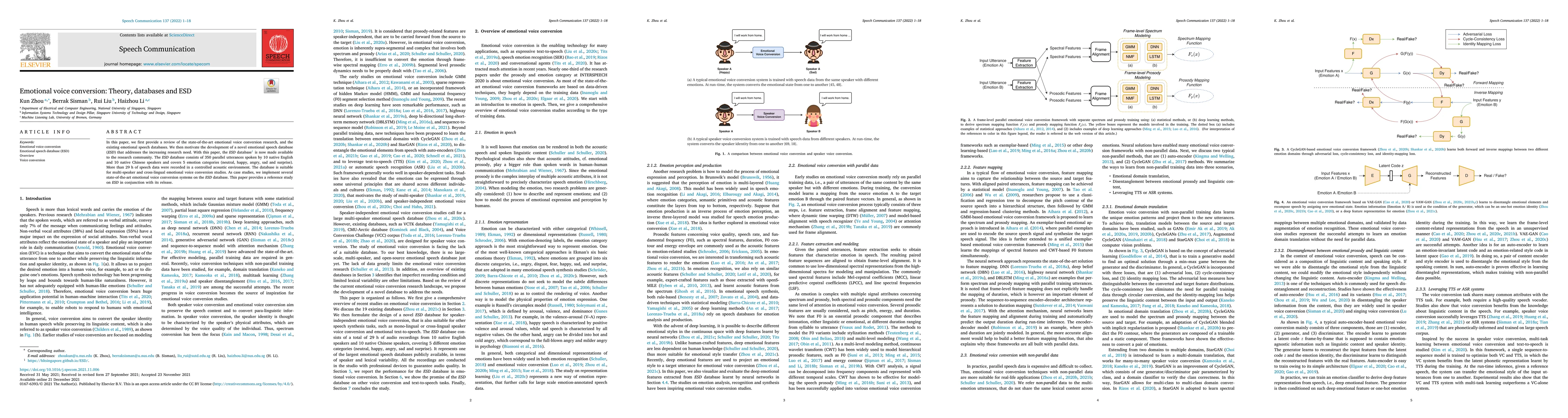 Thumbnail for Emotional Voice Conversion: Theory, Databases and ESD