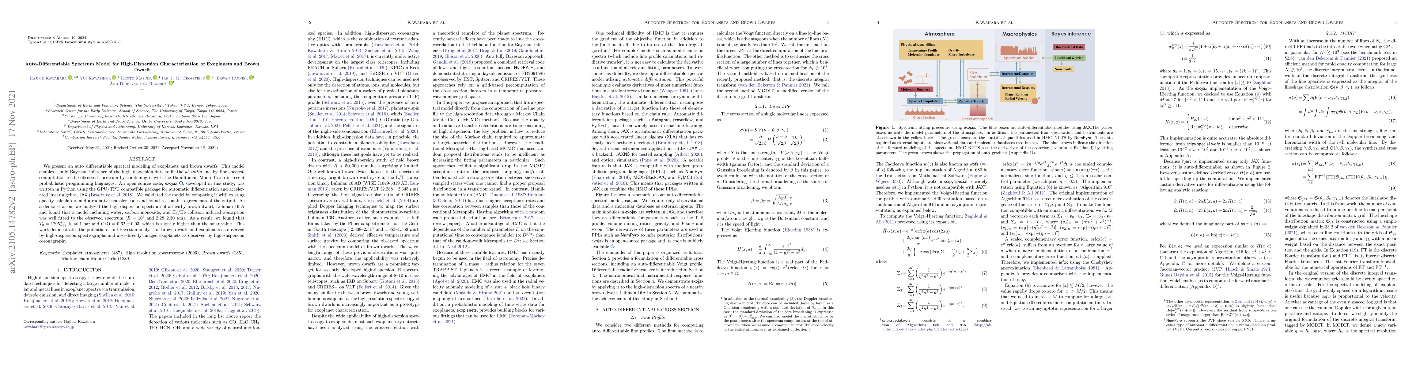 Thumbnail for Auto-Differentiable Spectrum Model for High-Dispersion Characterization
  of Exoplanets and Brown Dwarfs