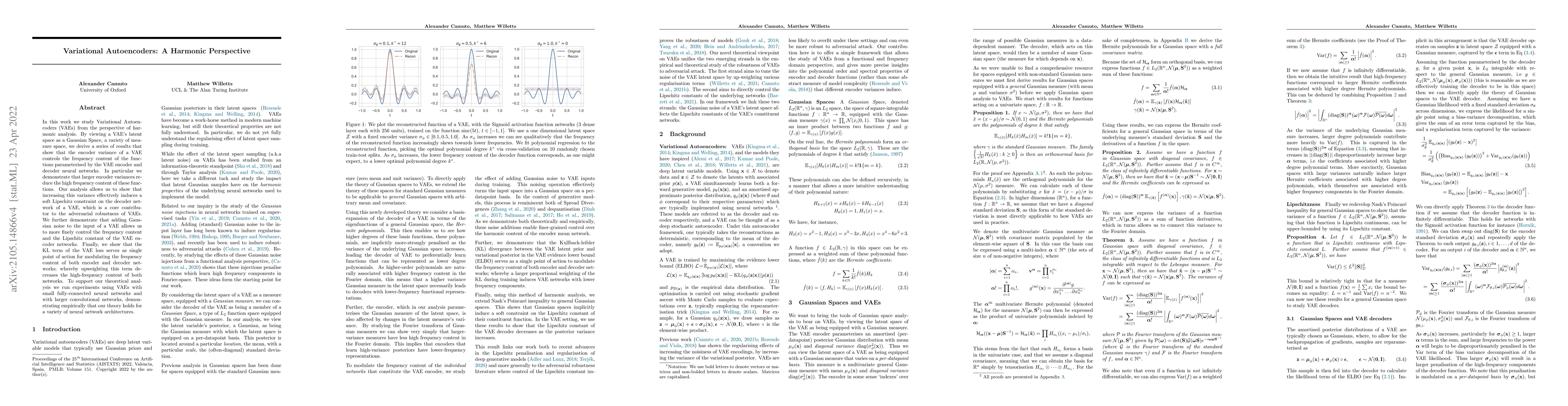 Thumbnail for Variational Autoencoders: A Harmonic Perspective