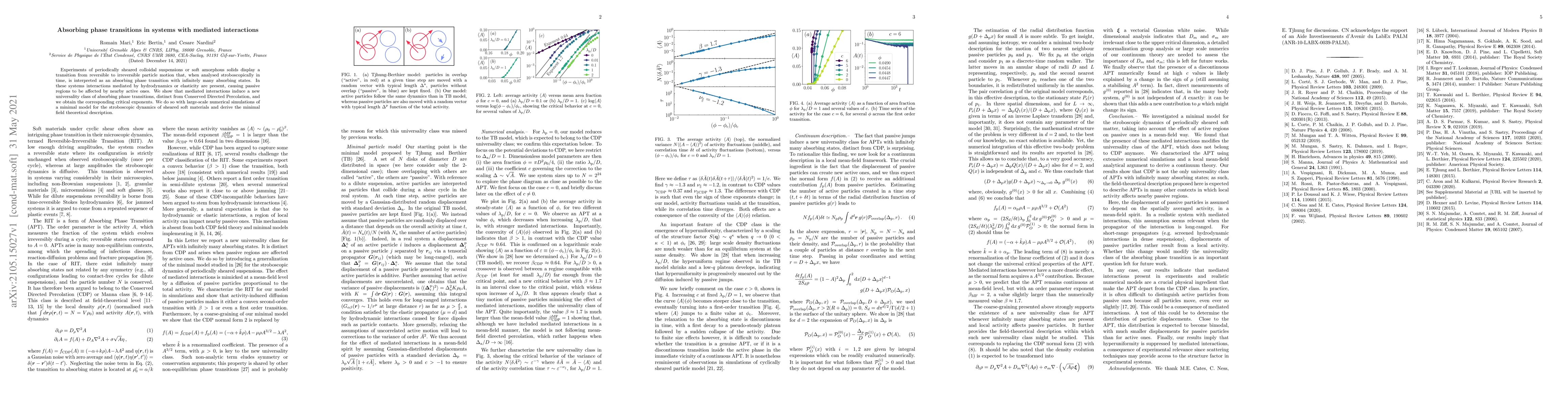 Thumbnail for Absorbing phase transitions in systems with mediated interactions