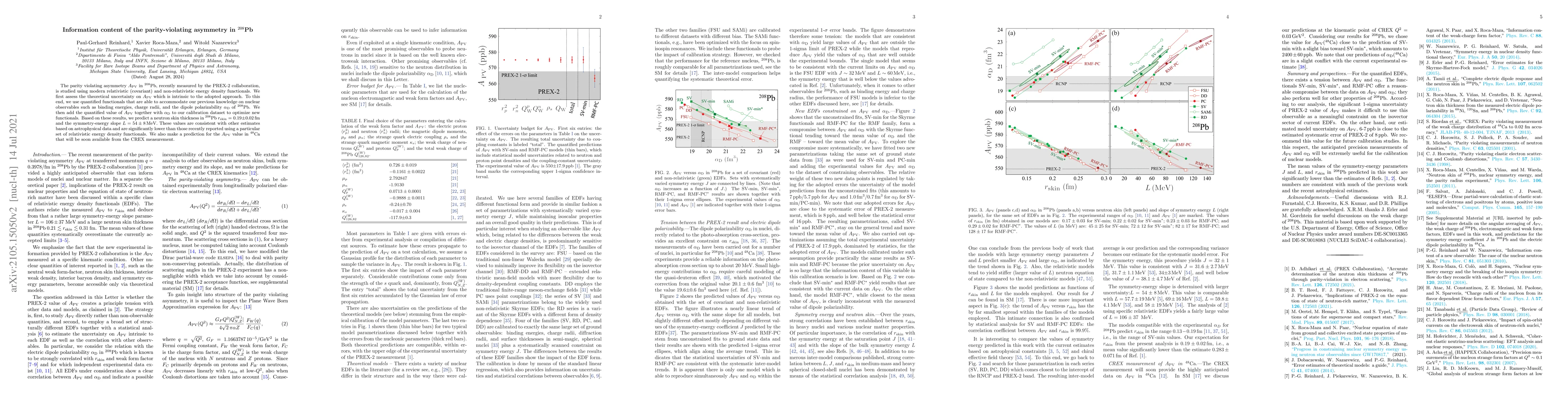 Thumbnail for Information content of the parity-violating asymmetry in $^{208}$Pb