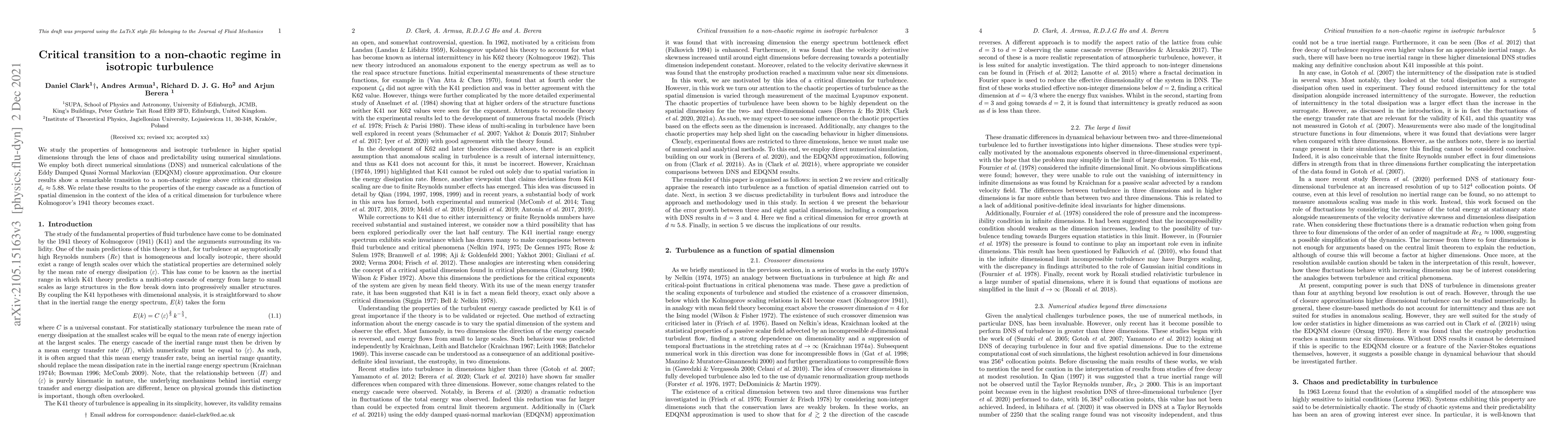 Thumbnail for Critical transition to a non-chaotic regime in isotropic turbulence