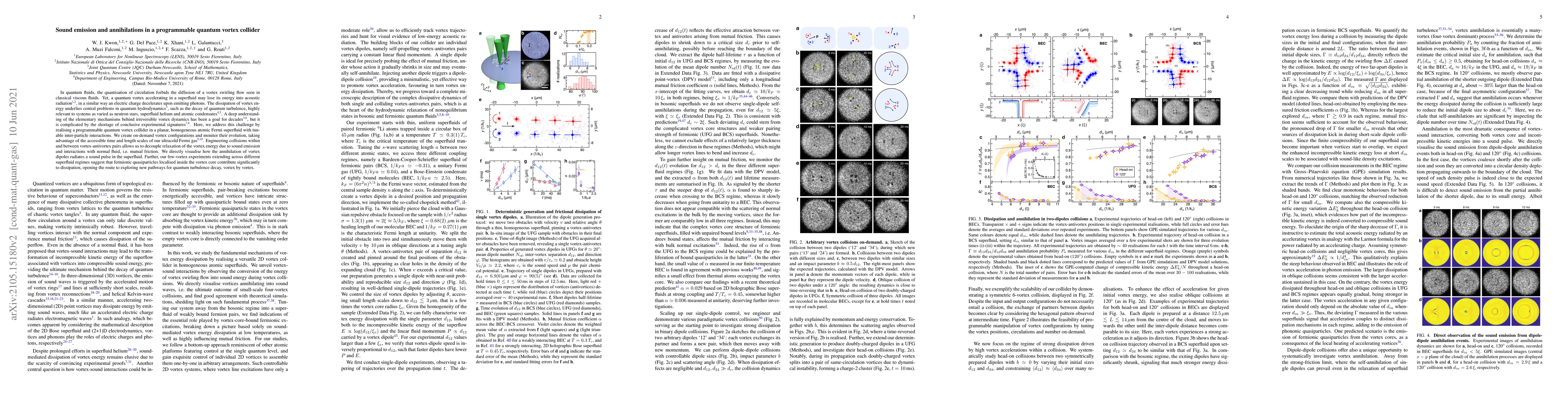 Thumbnail for Sound emission and annihilations in a programmable quantum vortex
  collider