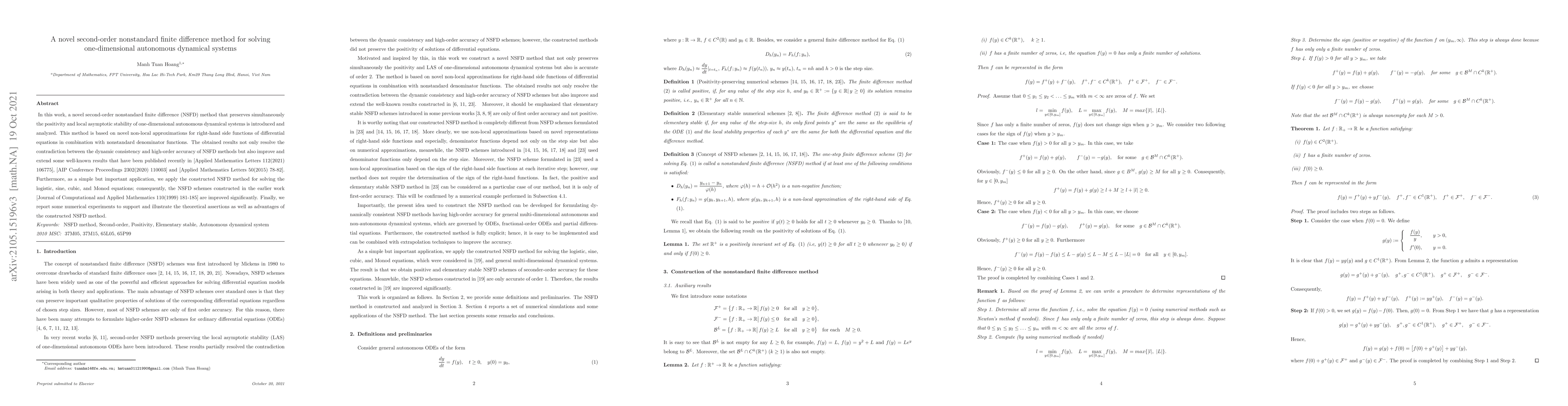 Thumbnail for A novel second-order nonstandard finite difference method for solving
  one-dimensional autonomous dynamical systems