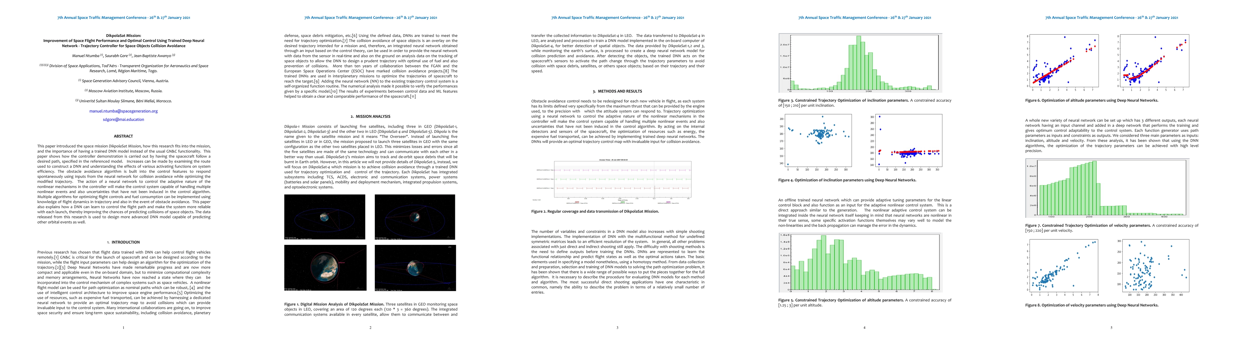 Thumbnail for DikpolaSat Mission: Improvement of Space Flight Performance and Optimal
  Control Using Trained Deep Neural Network -- Trajectory Controller for Space
  Objects Collision Avoidance