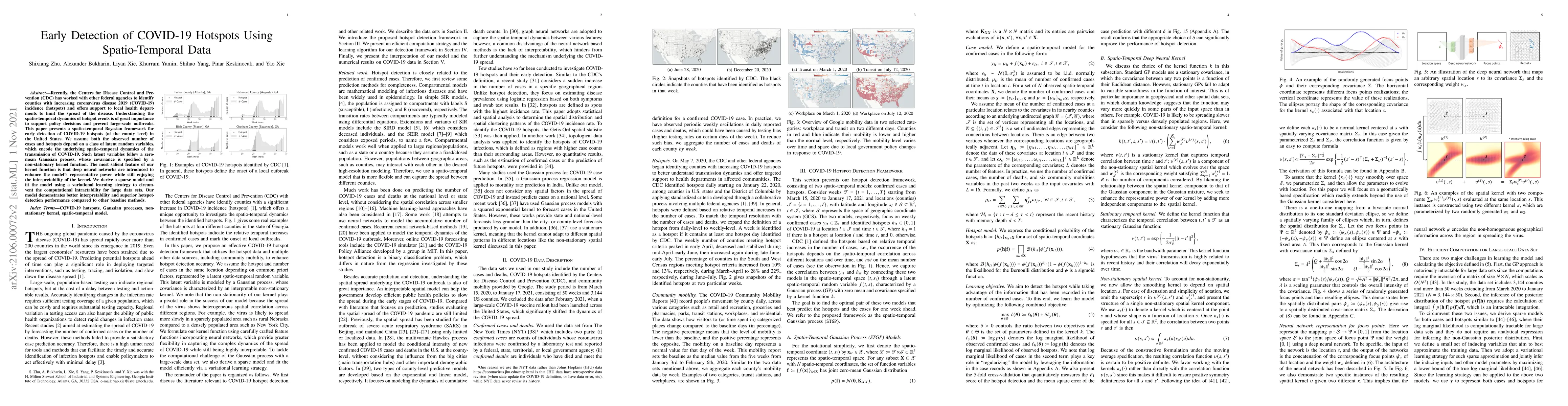 Thumbnail for Early Detection of COVID-19 Hotspots Using Spatio-Temporal Data