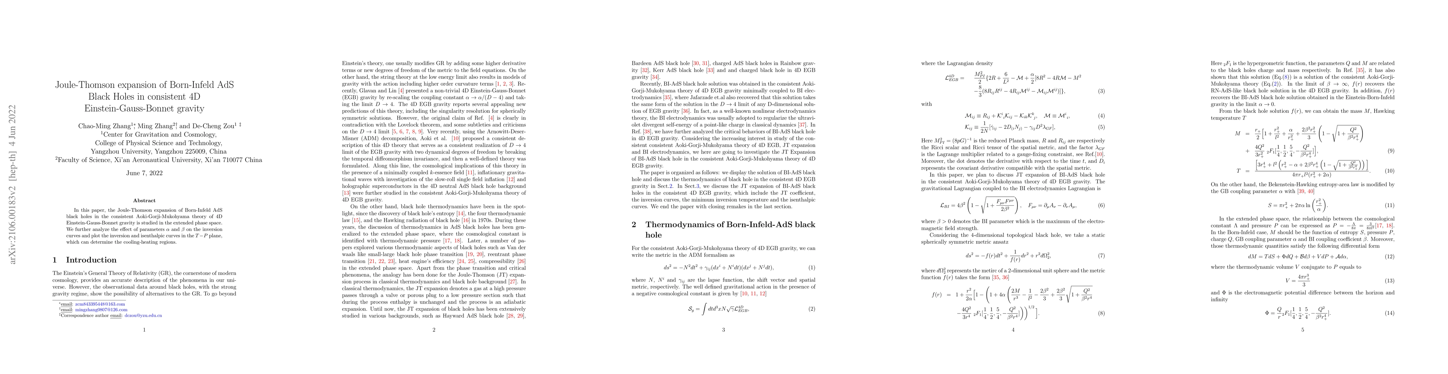 Thumbnail for Joule-Thomson Expansion of Born-Infeld AdS Black Holes in 4D
  Einstein-Gauss-Bonnet gravity