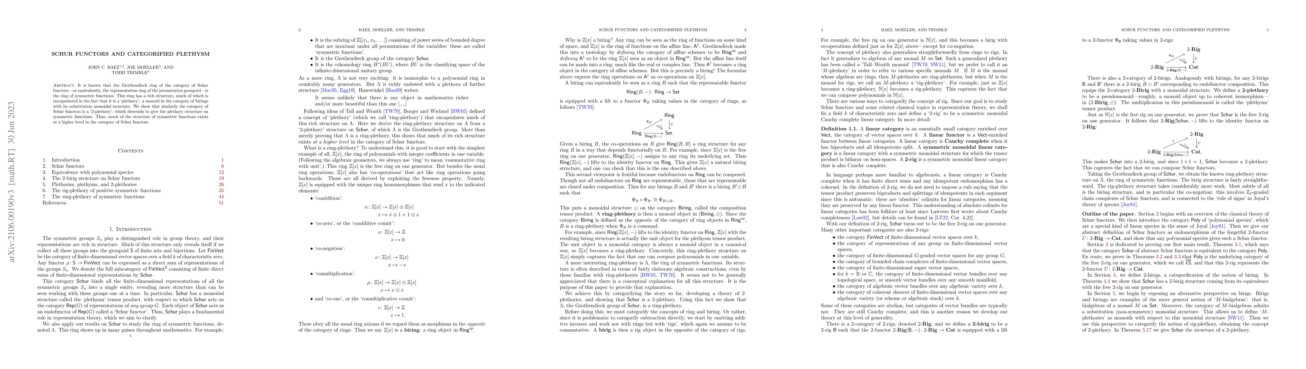 Thumbnail for Schur Functors and Categorified Plethysm