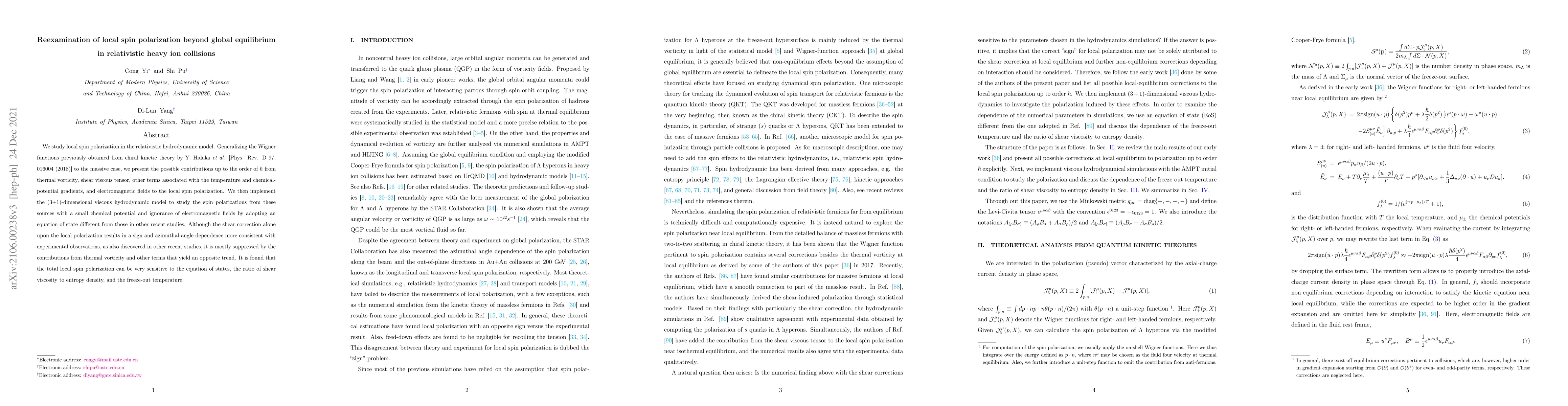Thumbnail for Reexamination of local spin polarization beyond global equilibrium in
  relativistic heavy ion collisions