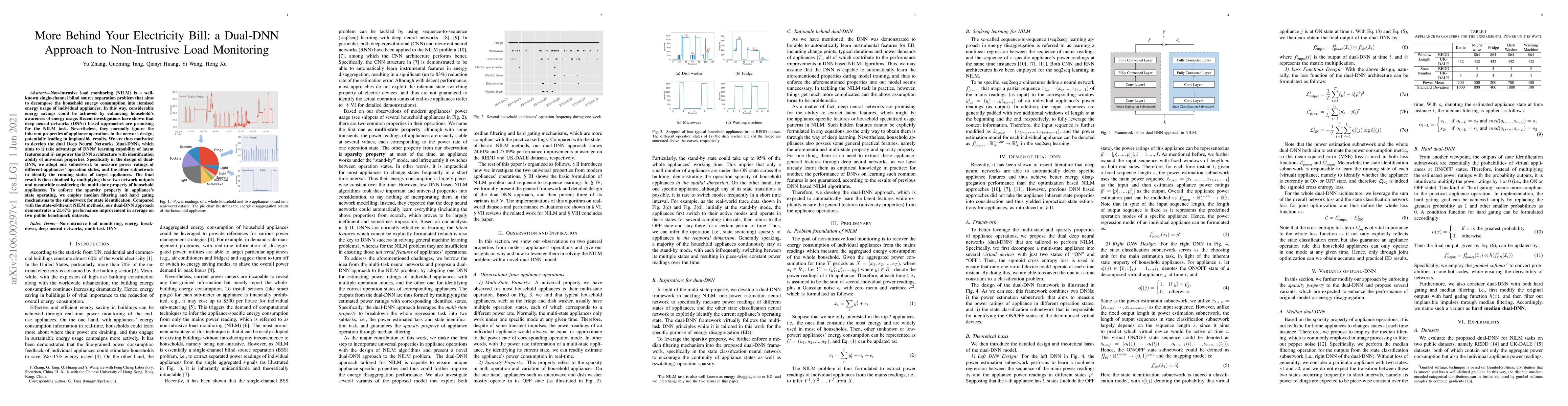 Thumbnail for More Behind Your Electricity Bill: a Dual-DNN Approach to Non-Intrusive
  Load Monitoring