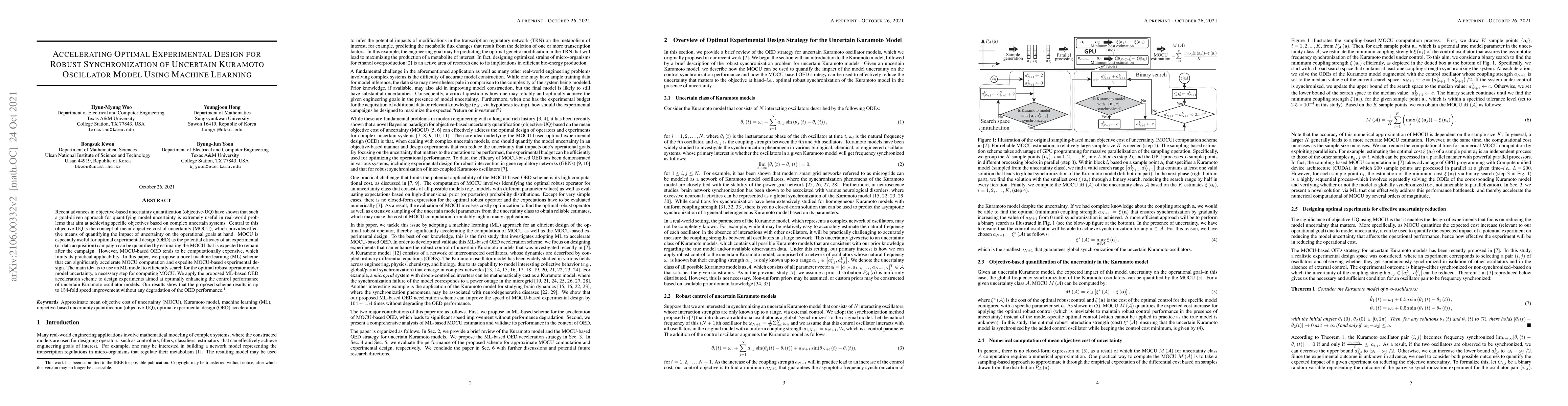 Thumbnail for Accelerating Optimal Experimental Design for Robust Synchronization of
  Uncertain Kuramoto Oscillator Model Using Machine Learning