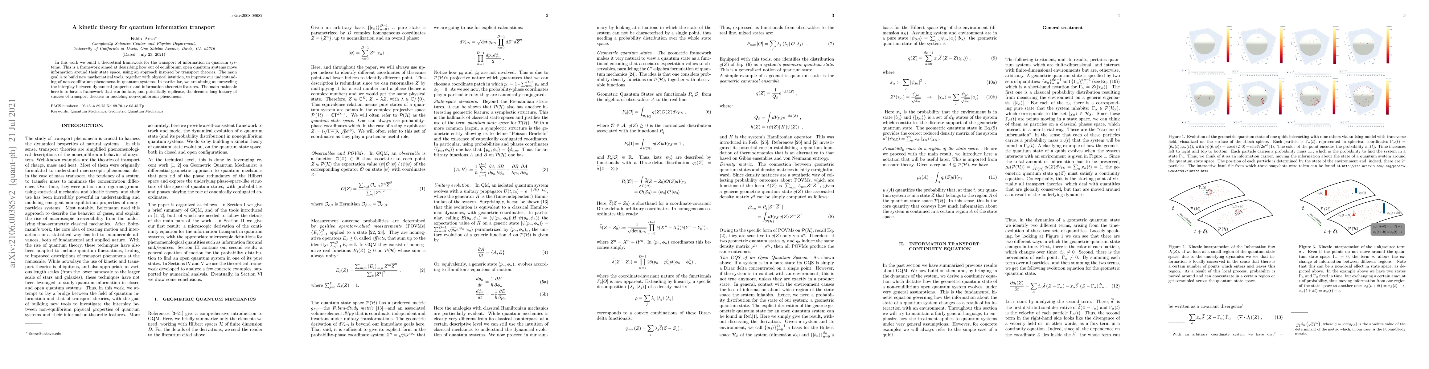 Thumbnail for A kinetic theory for quantum information transport
