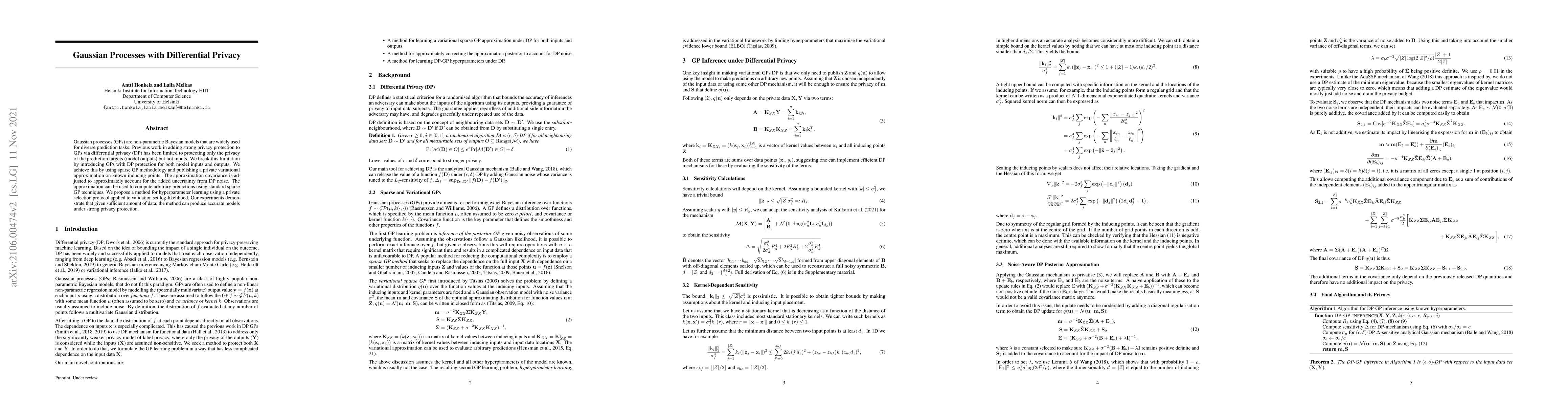 Thumbnail for Gaussian Processes with Differential Privacy