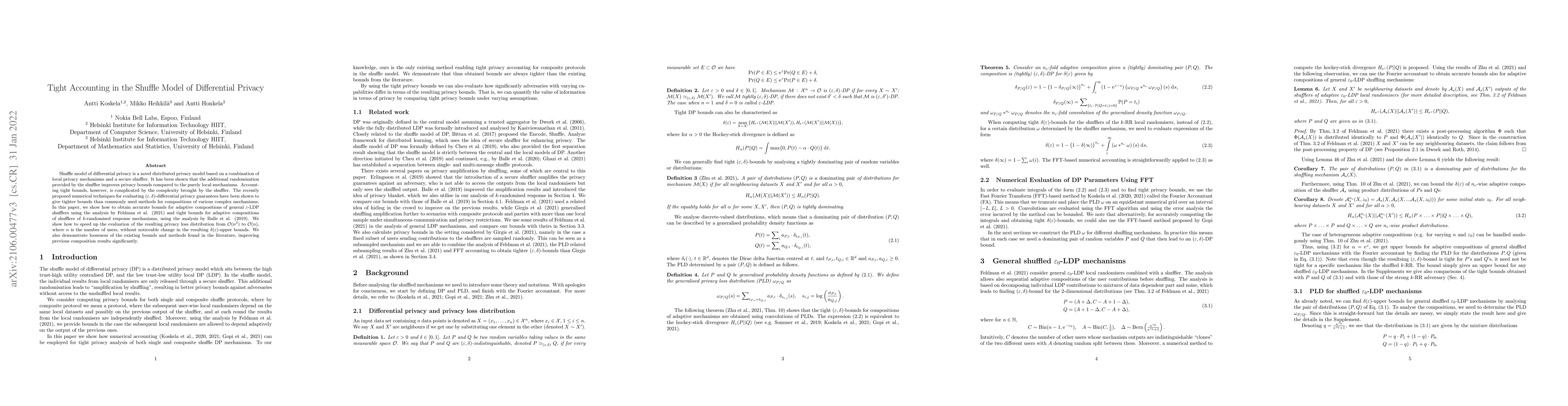 Thumbnail for Tight Accounting in the Shuffle Model of Differential Privacy