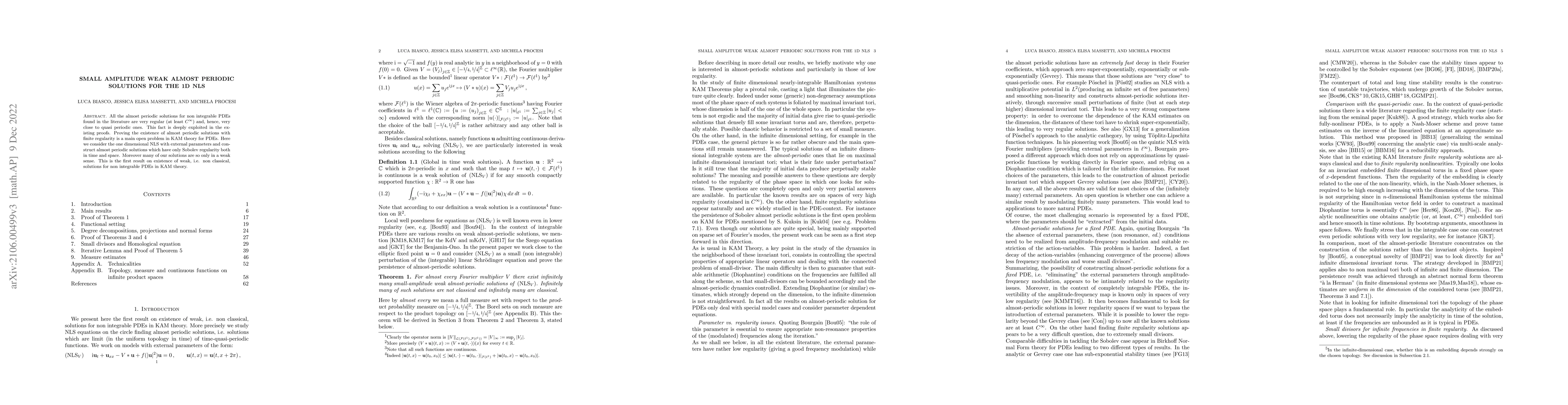 Thumbnail for Small amplitude weak Sobolev almost periodic solutions for the 1d NLS