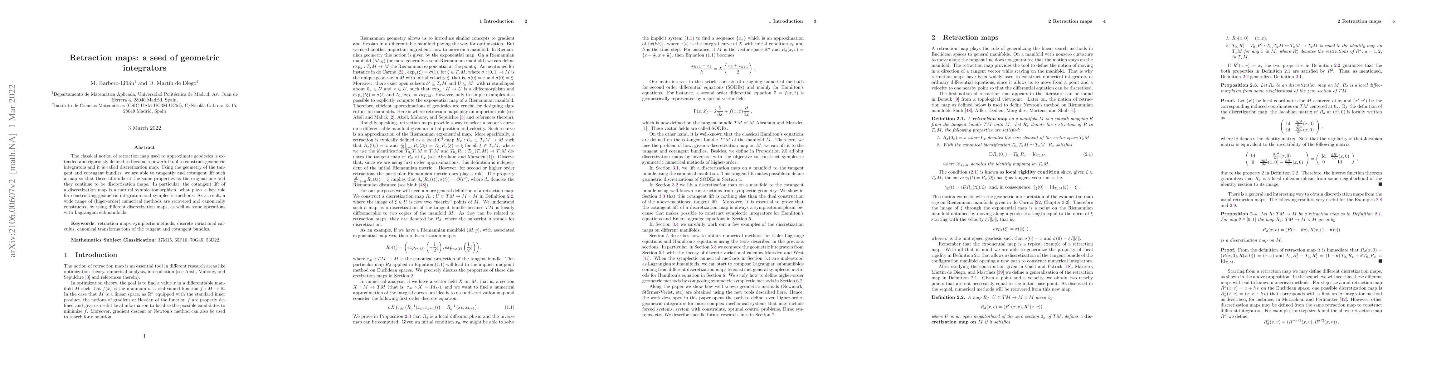 Thumbnail for Retraction maps: a seed of geometric integrators