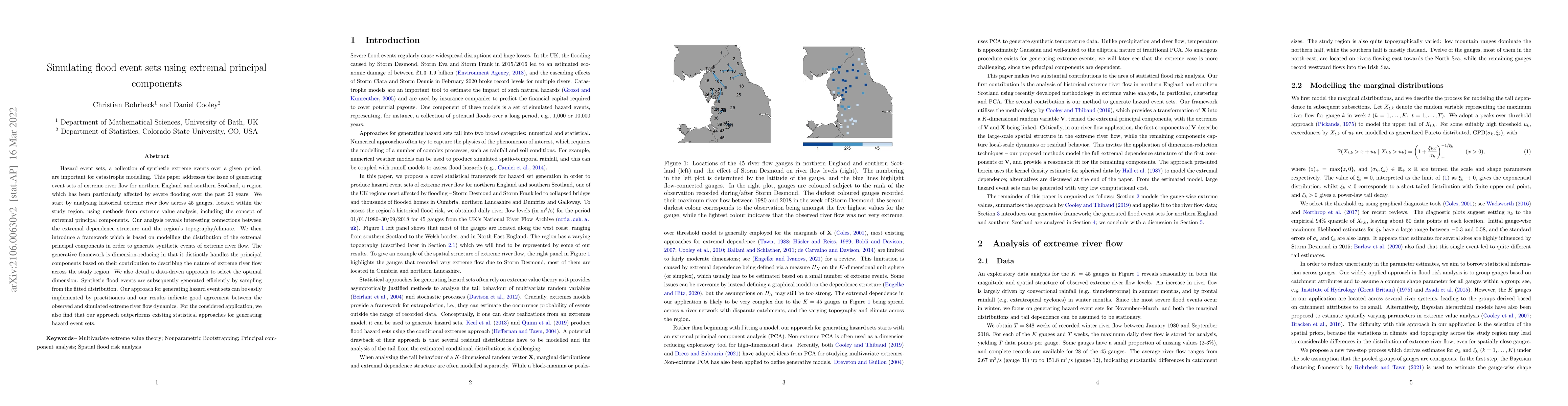 Thumbnail for Simulating flood event sets using extremal principal components