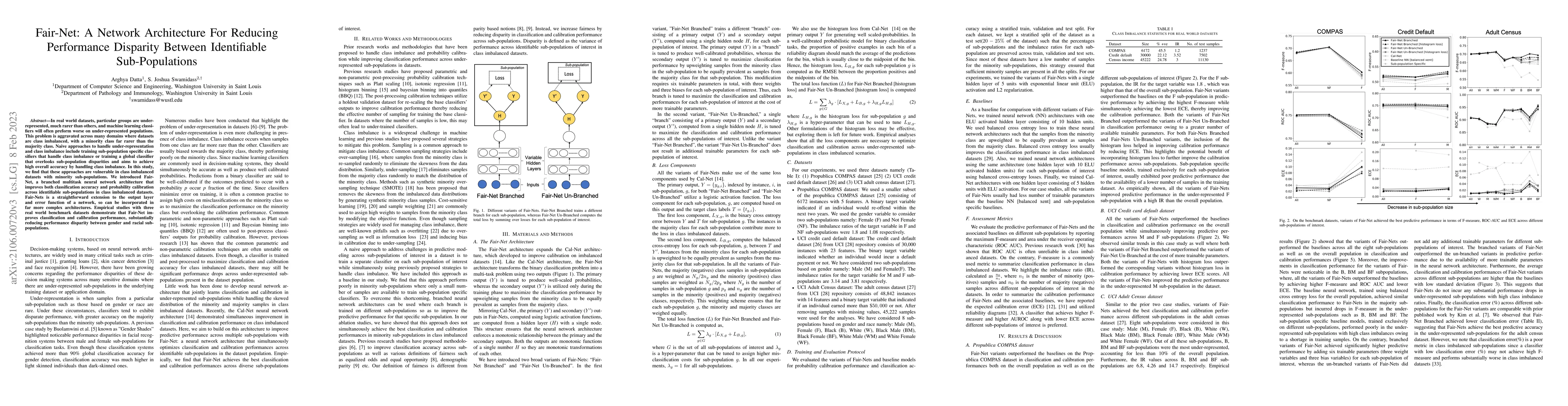 Thumbnail for Fair-Net: A Network Architecture For Reducing Performance Disparity
  Between Identifiable Sub-Populations